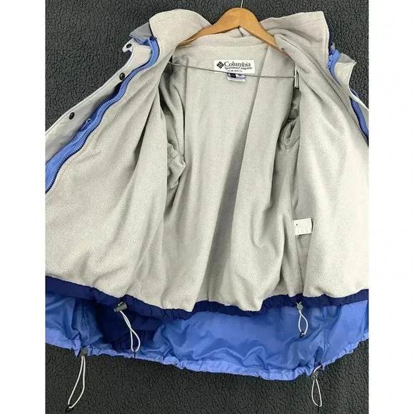 Columbia Sportswear Interchange Jacket Blue Beige LARGE Core Winter Women's - Picture 4 of 16